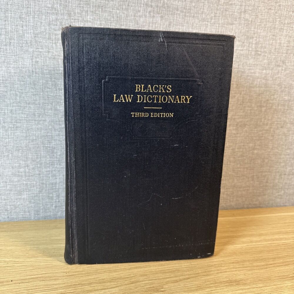 Vtg 1933 Black's Law Dictionary Third 3rd Edition West Publishing HC Hinge Split